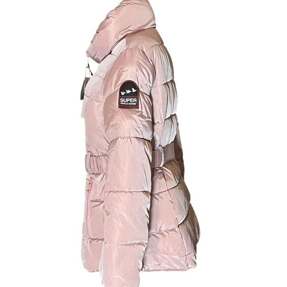 Super Triple Goose Woman’s Pink Ski Jacket  Vegan 15- -20 Degrees L - Picture 3 of 11